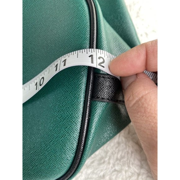 Womens Hat Style Purse Green Black Handbag Satchel - Picture 8 of 11